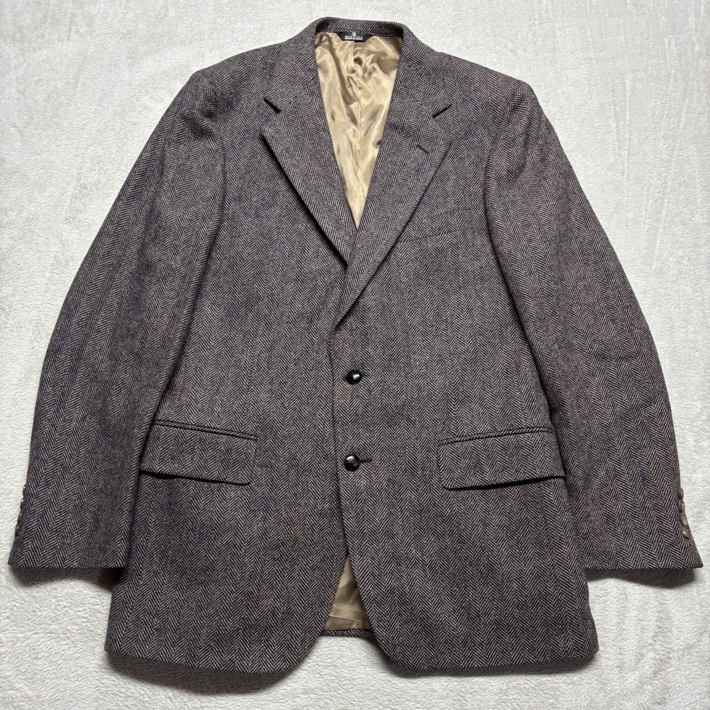 VTG Polo University Club Ralph Lauren Blazer Mens‎ 42 Wool Tweed USA Academia